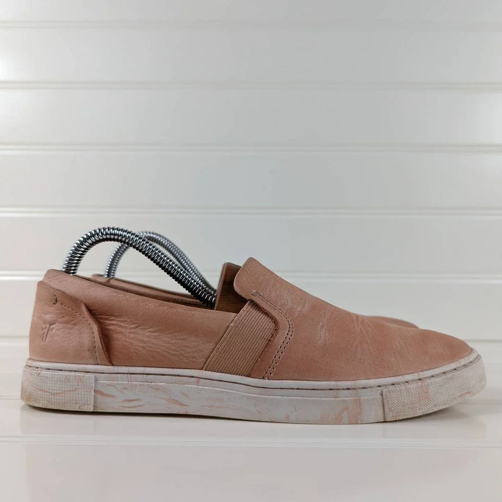 Frye Ivy Slip On Leather Sneaker Flats 3471310-BUS Size 8